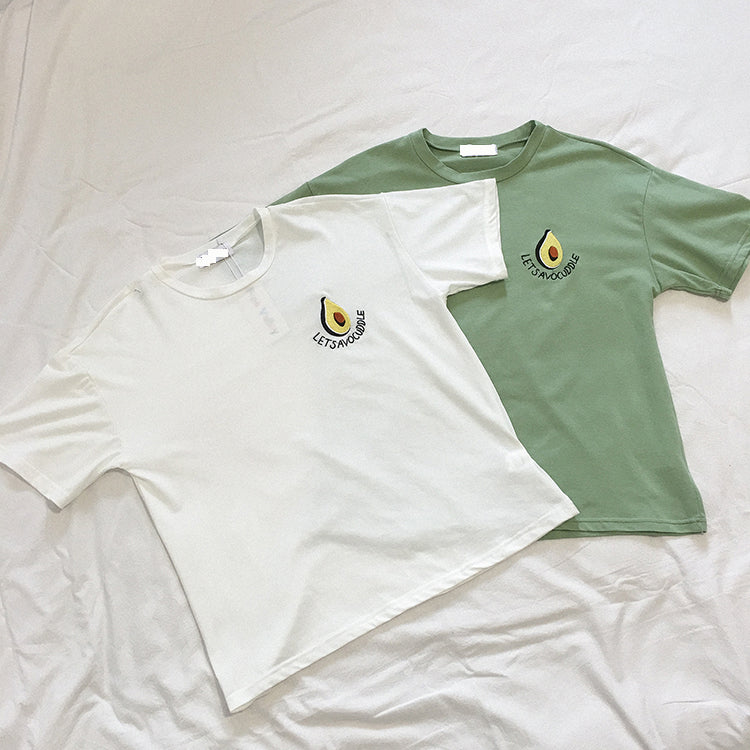 Avocuddle Embroidery Oversized Tee - Trendy Bee Boutique