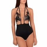 Floral Mesh Lace-Up Swimsuit - Trendy Bee Boutique