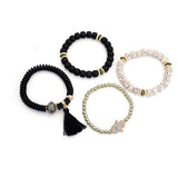 Boho Palm Eyes Bracelet Set - Trendy Bee Boutique