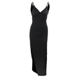 Backless High Side Split Leg Dress - Trendy Bee Boutique