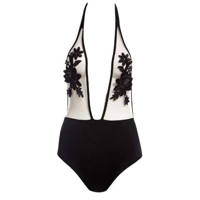 Floral Mesh Lace-Up Swimsuit - Trendy Bee Boutique