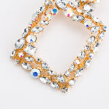 Large Square Rhinestone Earrings - Trendy Bee Boutique