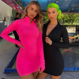 Neon Mini Long Sleeve Dress - Trendy Bee Boutique