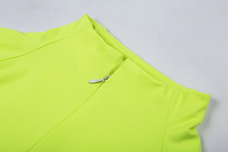 Neon Mini Long Sleeve Dress - Trendy Bee Boutique