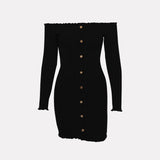 Long Sleeve Knitted Dress - Trendy Bee Boutique