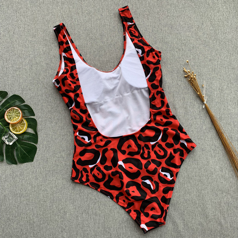 Backless Leopard Swimsuit - Trendy Bee Boutique