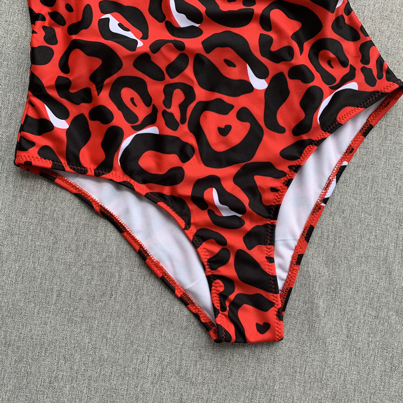 Backless Leopard Swimsuit - Trendy Bee Boutique