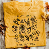 Plant These & Save The Bees Tee - Trendy Bee Boutique