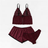 Floral Lace Cami Lingerie Set - Trendy Bee Boutique