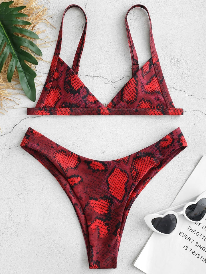 Snake skin Bikini Swimwear - Trendy Bee Boutique
