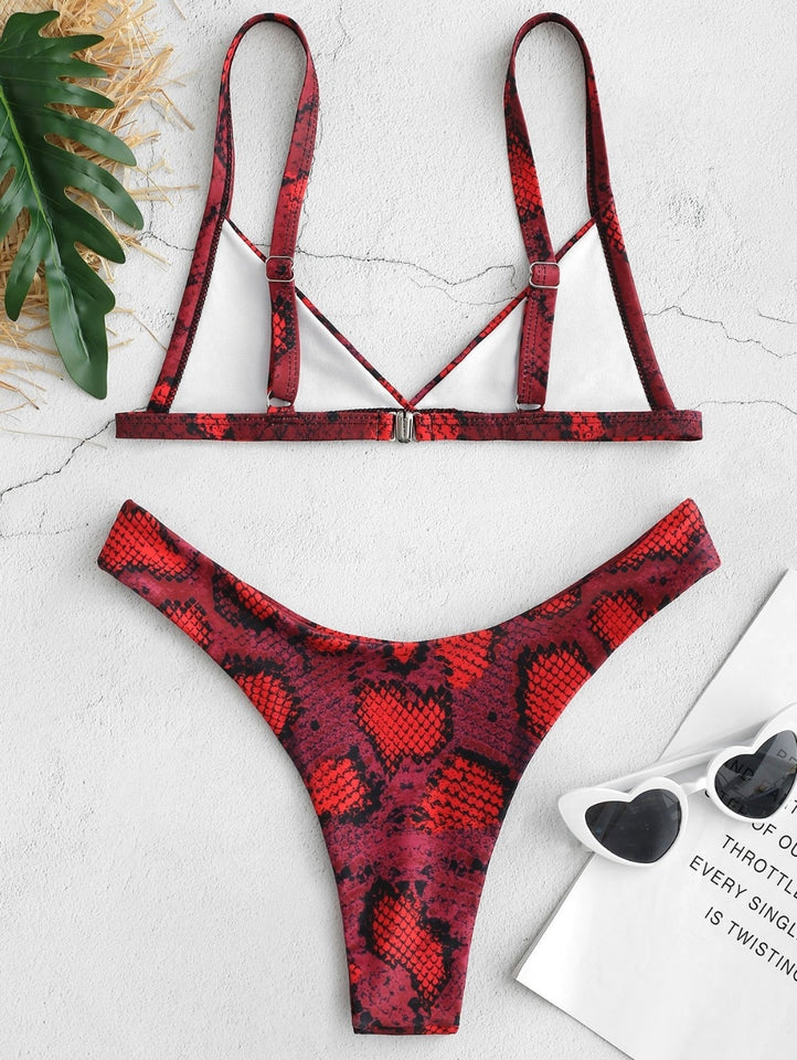 Snake skin Bikini Swimwear - Trendy Bee Boutique