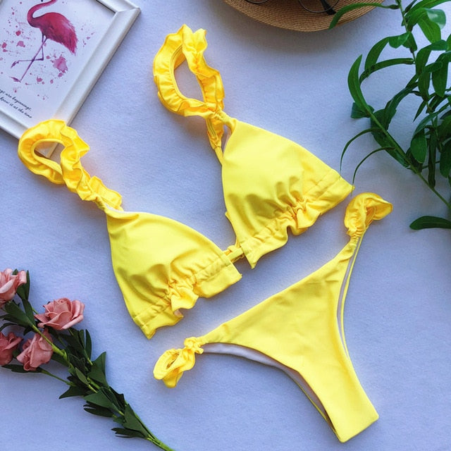 Mirna Ruffled Bikini Set - Trendy Bee Boutique