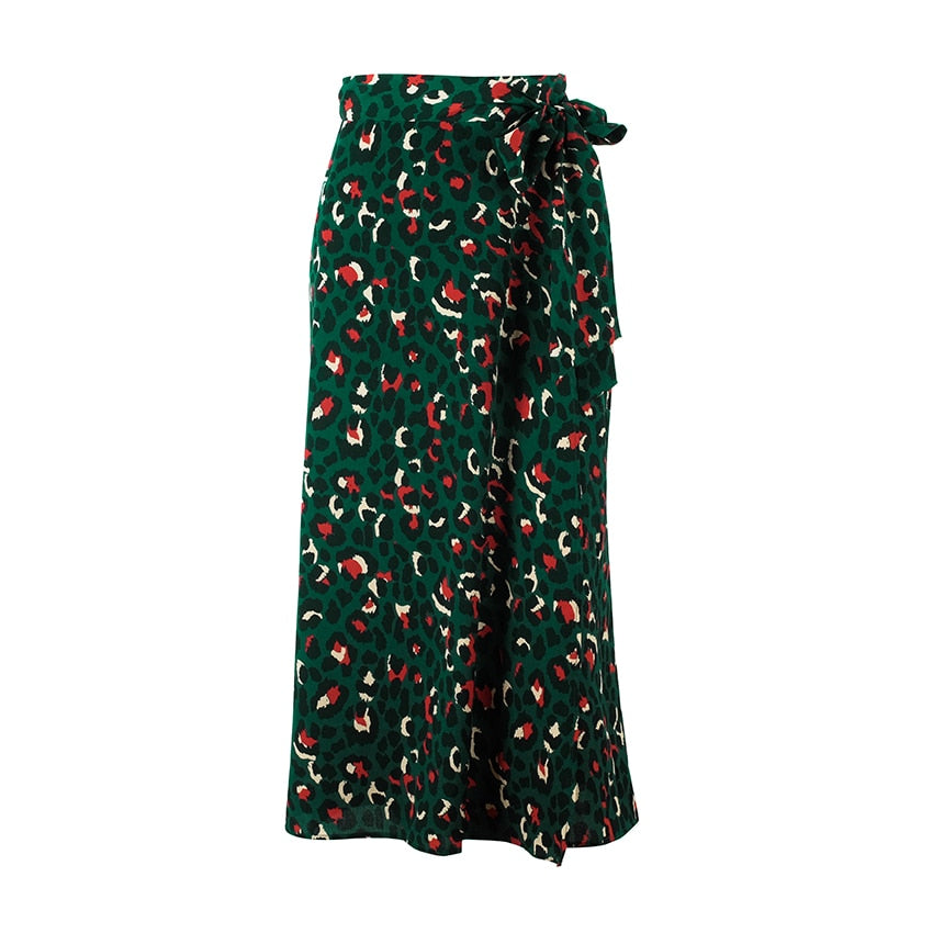 Leopard Print Long Skirt - Trendy Bee Boutique