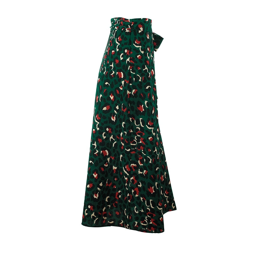 Leopard Print Long Skirt - Trendy Bee Boutique