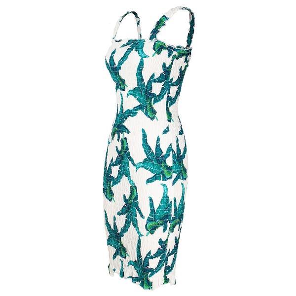 Boho Floral Ruffle Bodycon Dress - Trendy Bee Boutique