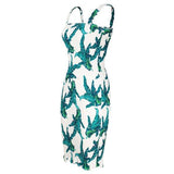 Boho Floral Ruffle Bodycon Dress - Trendy Bee Boutique