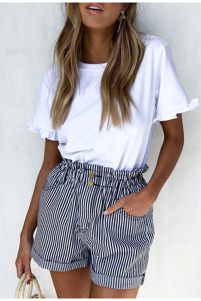 Striped Shorts - Trendy Bee Boutique