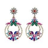 Long Colorful Crystal Earrings - Trendy Bee Boutique