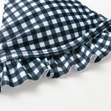 Plaid Ruffles Bikini Set - Trendy Bee Boutique