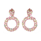 Large Circle Rhinestone Earrings - Trendy Bee Boutique