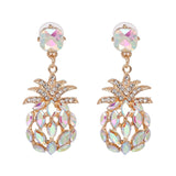 Pineapple Crystal Drop Dangle Earring - Trendy Bee Boutique