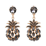 Pineapple Crystal Drop Dangle Earring - Trendy Bee Boutique