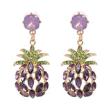 Pineapple Crystal Drop Dangle Earring - Trendy Bee Boutique