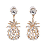 Pineapple Crystal Drop Dangle Earring - Trendy Bee Boutique