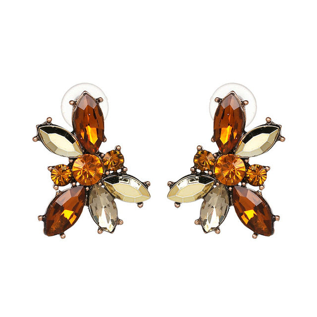 Natalia Small Crystal Earring - Trendy Bee Boutique