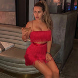 Two Piece Fringe Set Dress - Trendy Bee Boutique
