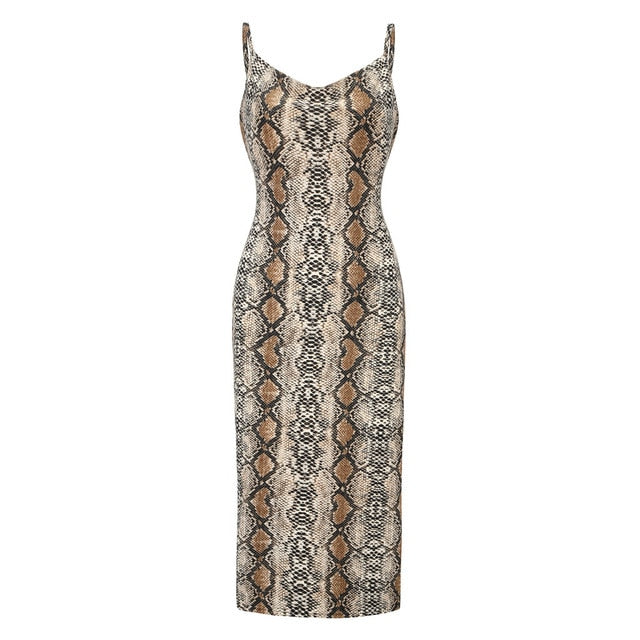 Snake Print Bodycon Dress - Trendy Bee Boutique