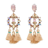 Pendant Long Tassel Earrings - Trendy Bee Boutique