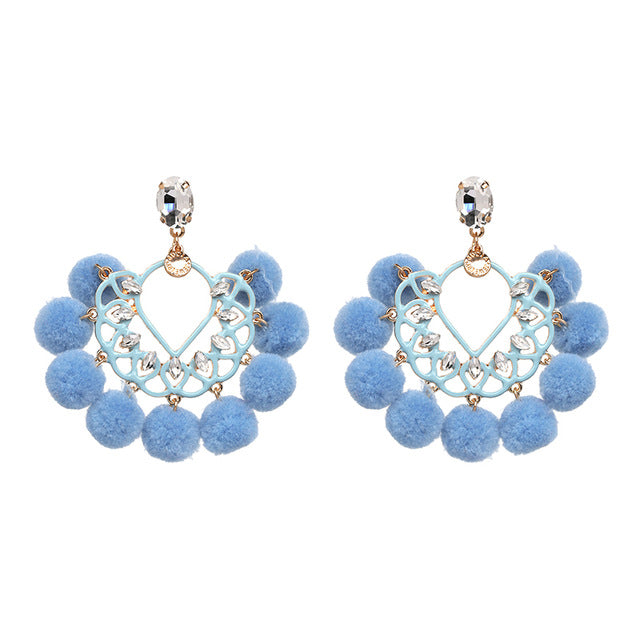 Pom-Pom Earrings - Trendy Bee Boutique