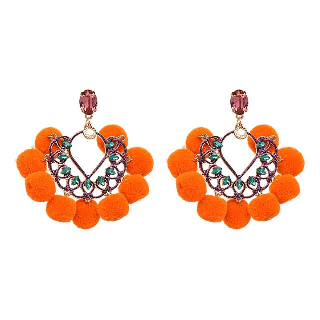 Pom-Pom Earrings - Trendy Bee Boutique