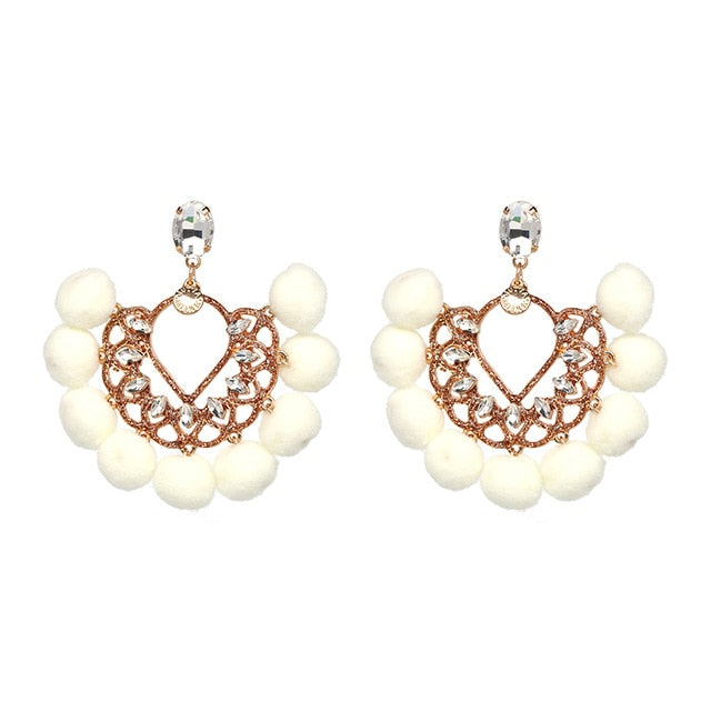 Pom-Pom Earrings - Trendy Bee Boutique