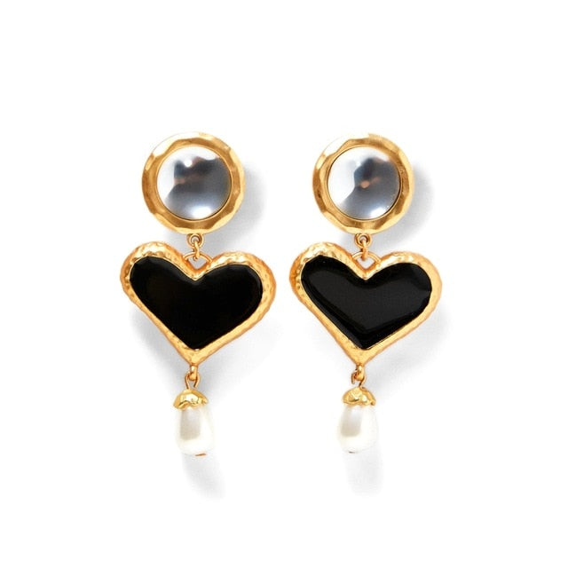 Short Heart Earring - Trendy Bee Boutique