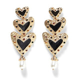 Long Hearts Earring - Trendy Bee Boutique