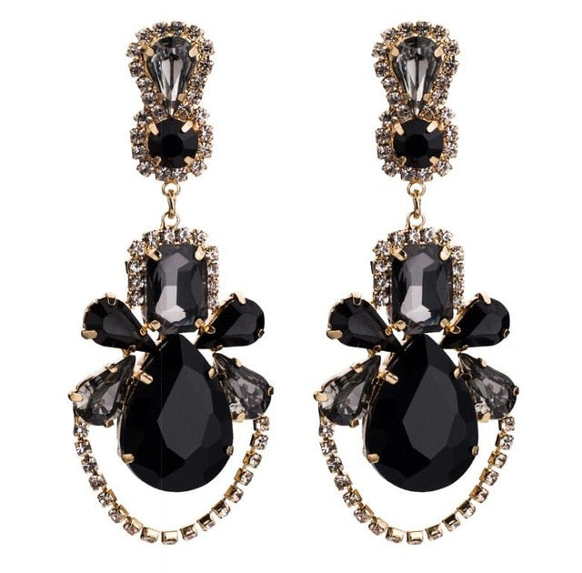 Drop Crystal Dangle Earrings - Trendy Bee Boutique
