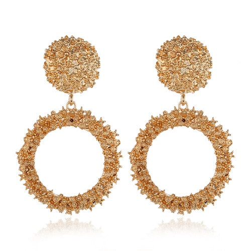 Circle Drop Earring - Trendy Bee Boutique
