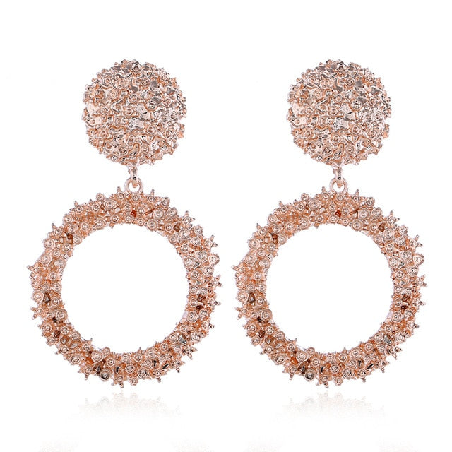 Circle Drop Earring - Trendy Bee Boutique