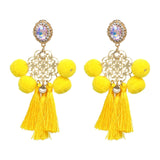 Stef Long Tassel Statement Earring - Trendy Bee Boutique