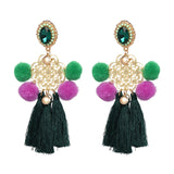 Stef Long Tassel Statement Earring - Trendy Bee Boutique