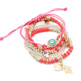Evil Eye Charm Multilayered Bracelet - Trendy Bee Boutique