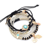 Evil Eye Charm Multilayered Bracelet - Trendy Bee Boutique