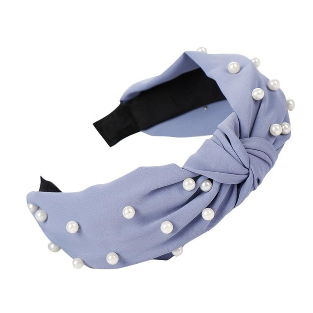 Pearl Beaded Knot Hairband - Trendy Bee Boutique