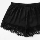 Black Lace Lingerie Shorts Set - Trendy Bee Boutique
