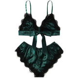 Bow Satin Lace Lingerie Set - Trendy Bee Boutique