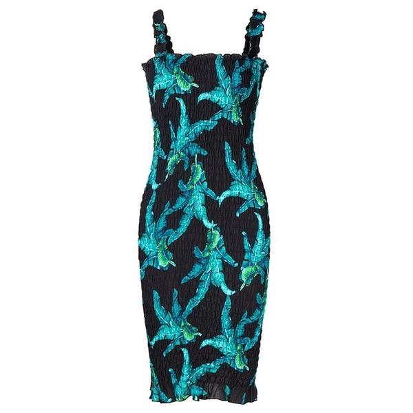 Boho Floral Ruffle Bodycon Dress - Trendy Bee Boutique