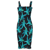 Boho Floral Ruffle Bodycon Dress - Trendy Bee Boutique