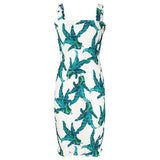 Boho Floral Ruffle Bodycon Dress - Trendy Bee Boutique